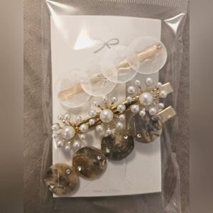 Shells & Pearls Hair Clip Set